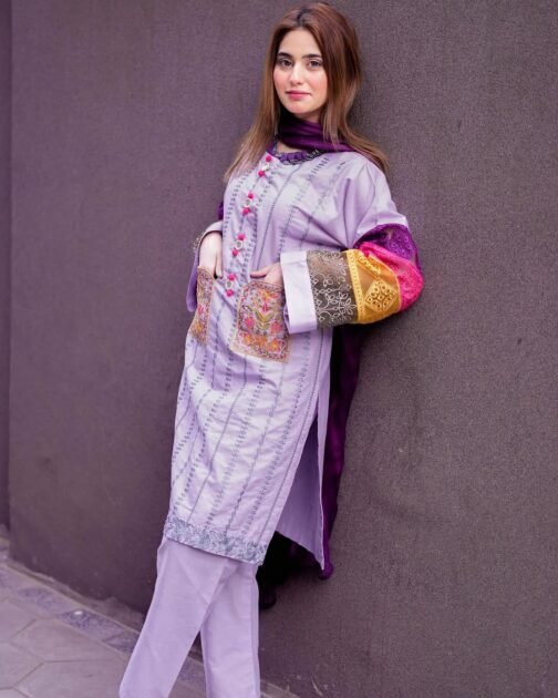 2PC Doria Cotton Double Pocket Embroidery Suit | Premium Summer Collection - Image 2