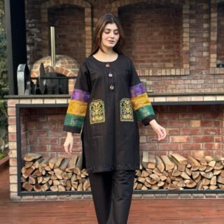 2PC Doria Cotton Double Pocket Embroidery Suit | Premium Summer Collection