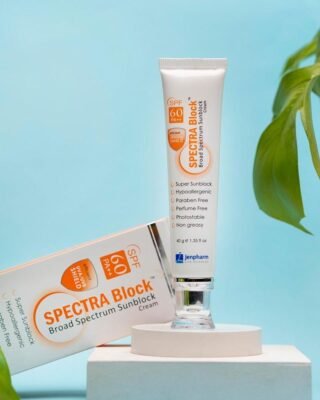 Jenpharm Spectra Block SPF 60 Sunblock – Broad Spectrum Sunscreen for Daily Use