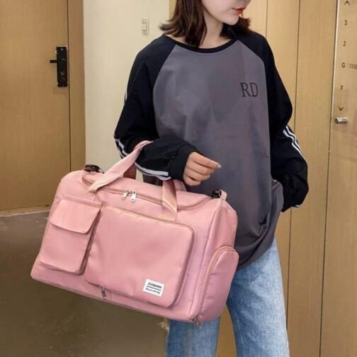 Stylish Multi Purpose Baby Bag for Girls – Pink Diaper Backpack with Multiple Compartments