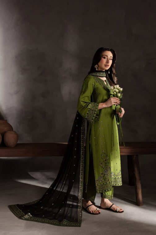 Pure Lawn Embroidery Suit – MAYAL 3PC | Premium Summer Collection 2025 - Image 2