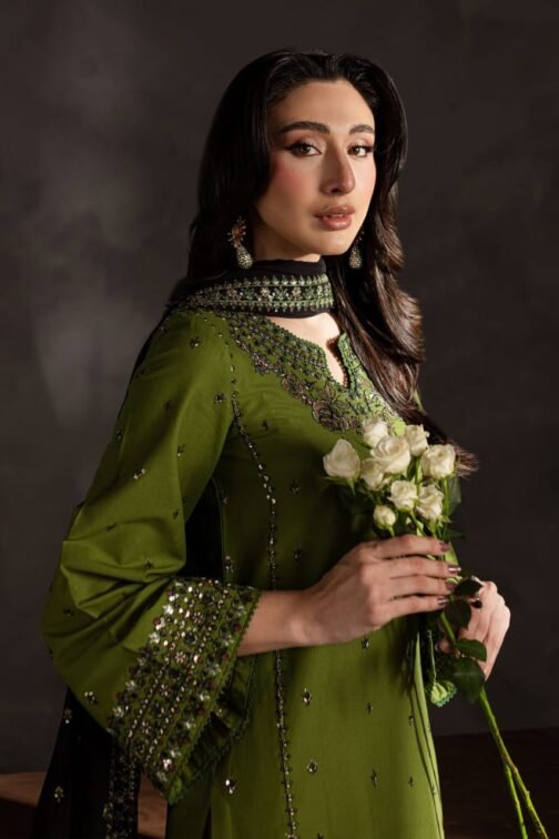 Pure Lawn Embroidery Suit – MAYAL 3PC | Premium Summer Collection 2025 - Image 5