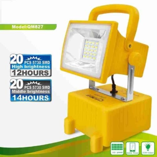 "QM-827 Rechargeable Emergency Light – Bright LED Portable Lamp"