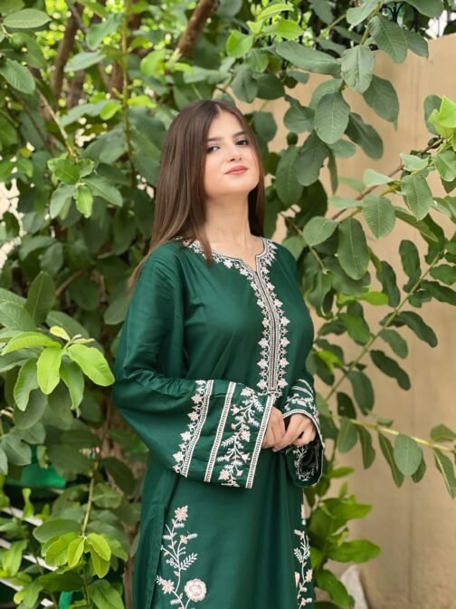 ADAAB – Embroidered Long Length 2PC Dress – Elegant & Timeless Design - Image 4