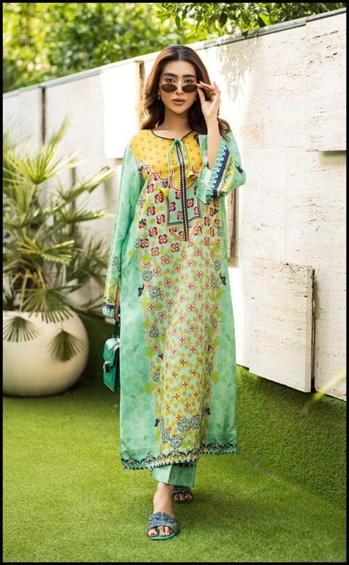 Premium Collection Shiza 2pc CO-Ord Suit – Elegant Silky Lawn Design - Image 3