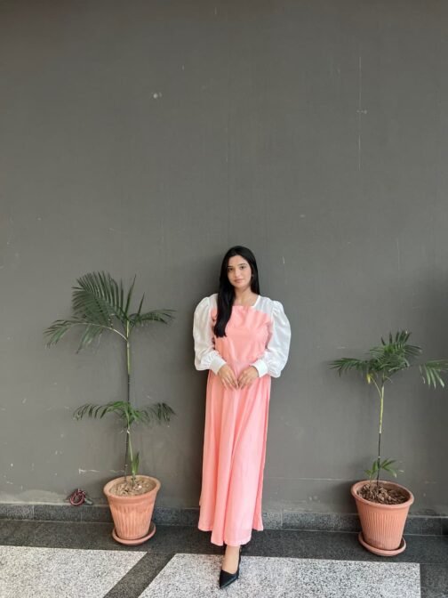 Hezal Soft Peach – Long Length Maxi | Elegant & Comfortable Maxi Dress - Image 6