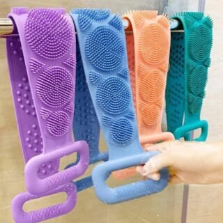 Body Wash Belt 2 Pcs premium silicone multicolor set for bathroom use