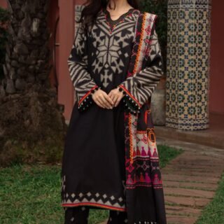 Mahnoor Stylish 3PC Grip Silk Dress - Premium Digital Print Shirt, Trouser, and Dupatta