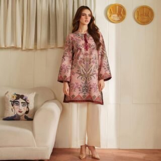 Nawal Digital Co Ord 2PC premium grip silk digital printed shirt and trouser set for women in Pakistan