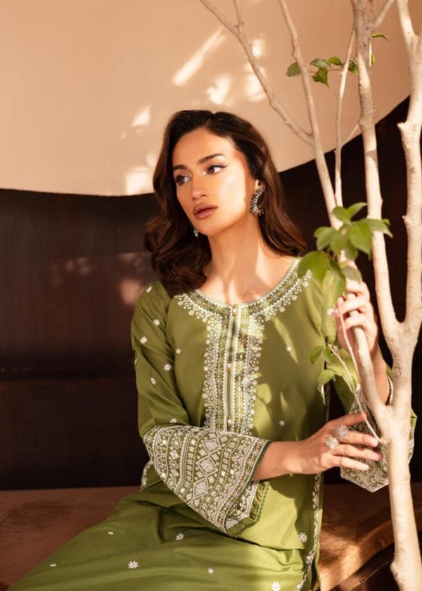 Premium Moon Embroidery 2PC Suit Sale - Image 4