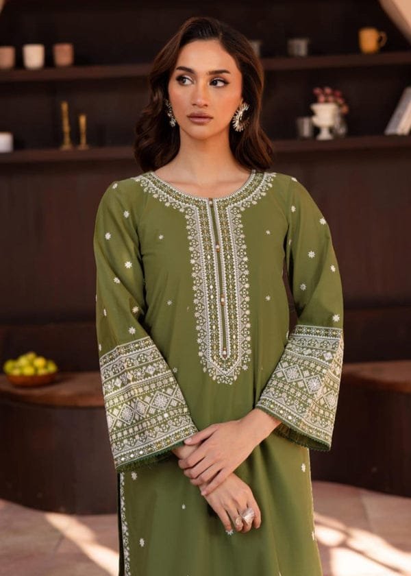 Premium Moon Embroidery 2PC Suit Sale - Image 3