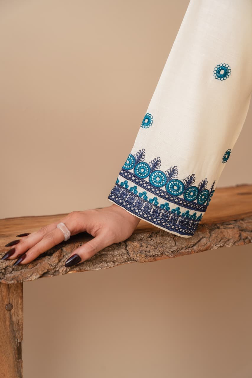 Premium Noor Elegance Embroidery 2PC Winter Dress Sale - Image 3