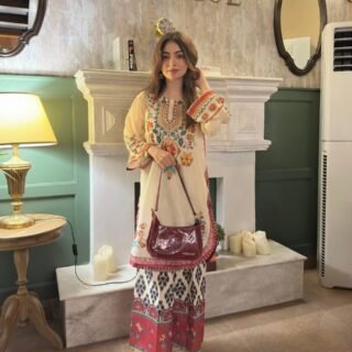 MEERAB Digital Printed 2PC premium grip silk stitched shirt and plazo for women elegant daily wear