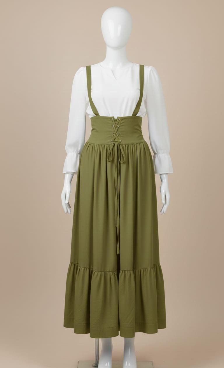 Elegant Strap Frill Maxi Dress – Women’s Stylish Premium Maxi - Image 4