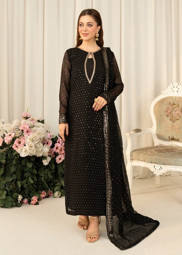 Noor E Jahaan Embroidered 3PC luxury shafon embroidered dress for women winter collection