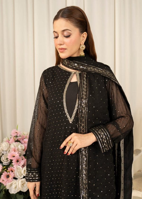 Noor E Jahaan Embroidered 3PC luxury shafon embroidered dress for women winter collection