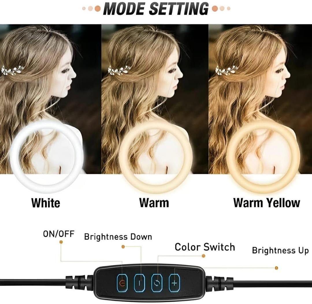LED Ring Light with Tripod & Mobile Holder 3 Pc, Fast Delivery - Image 3