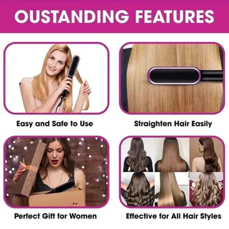 Premium Corded Hair Straightener Brush Fast Delivery - Image 6