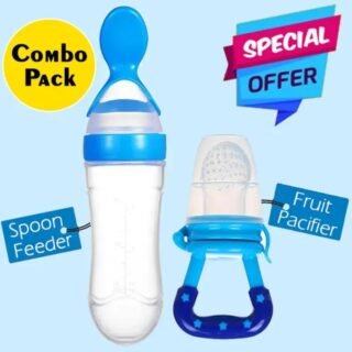 Silicone Pacifier and Feeding Spoon Set for Gentle Baby Feeding