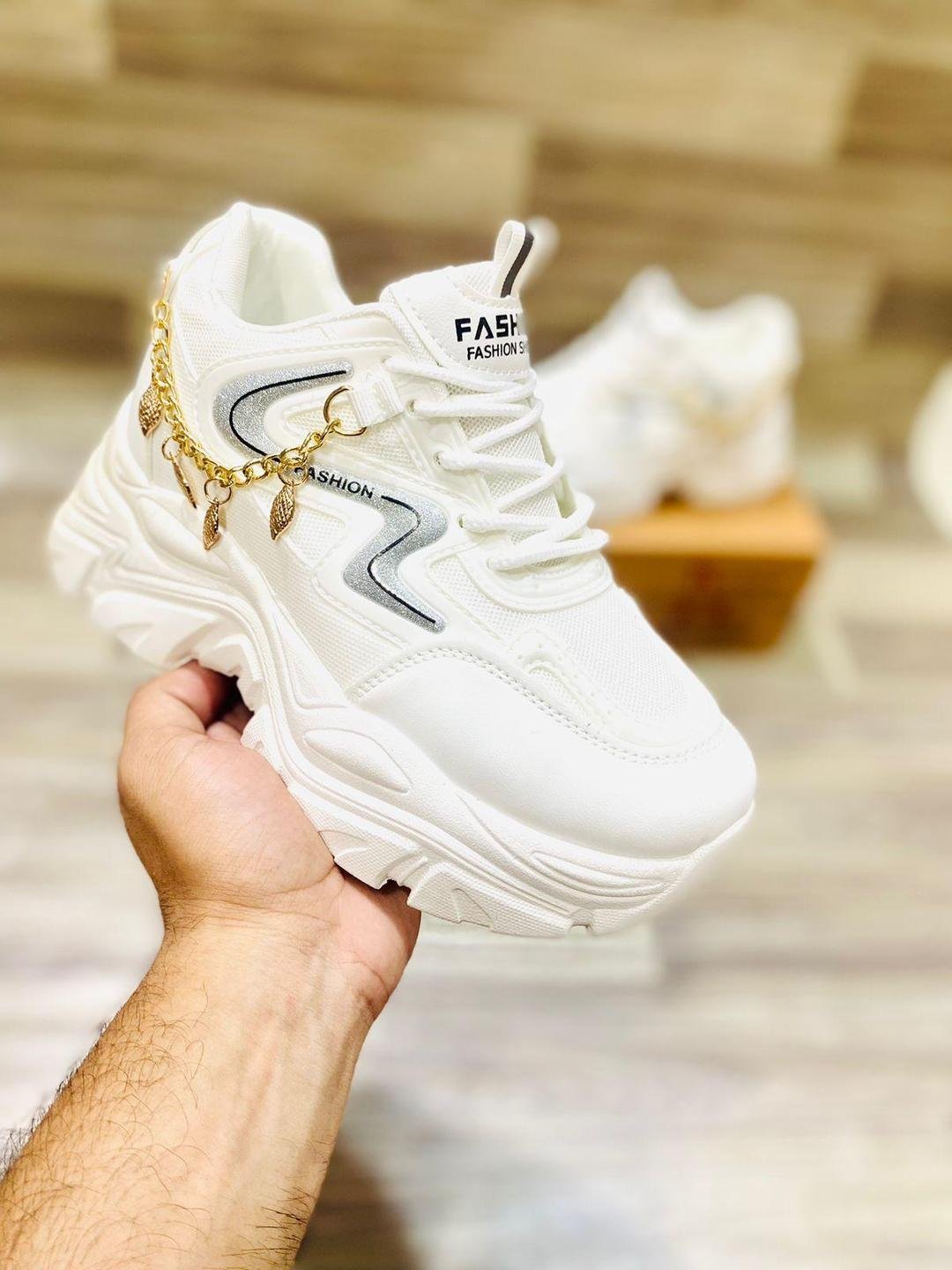 Women Casual Fabric Joggers White Comfortable Lightweight Shoes