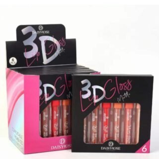 6 in 1 high pigmented lip gloss set, moisturizing and smudge proof