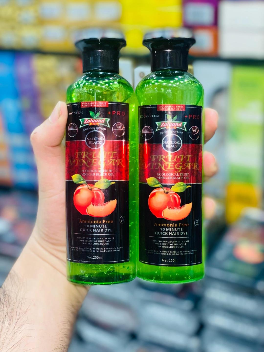 Fruit Vinegar Hair Color Shampoo 500ml Black and Brown