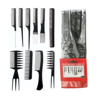 Professional Salon Hair Comb Set – Pack of 10 for home & salon styling
