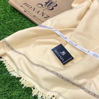 Bonanza Satrangi mens wool plain shawl brown winter