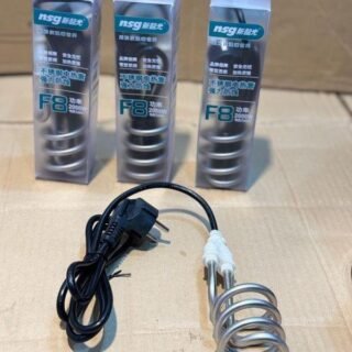 Portable 2000W stainless steel water heating rod F8 silver