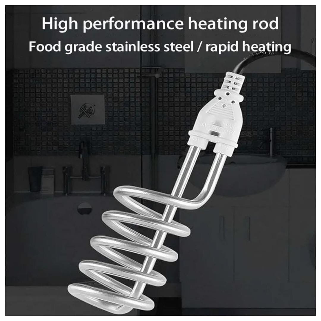 Portable 2000W stainless steel water heating rod F8 silver