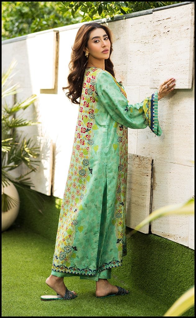 Yellow Blush 2Pc Co Ord Suit in Premium Silky Lawn Fabric for Women