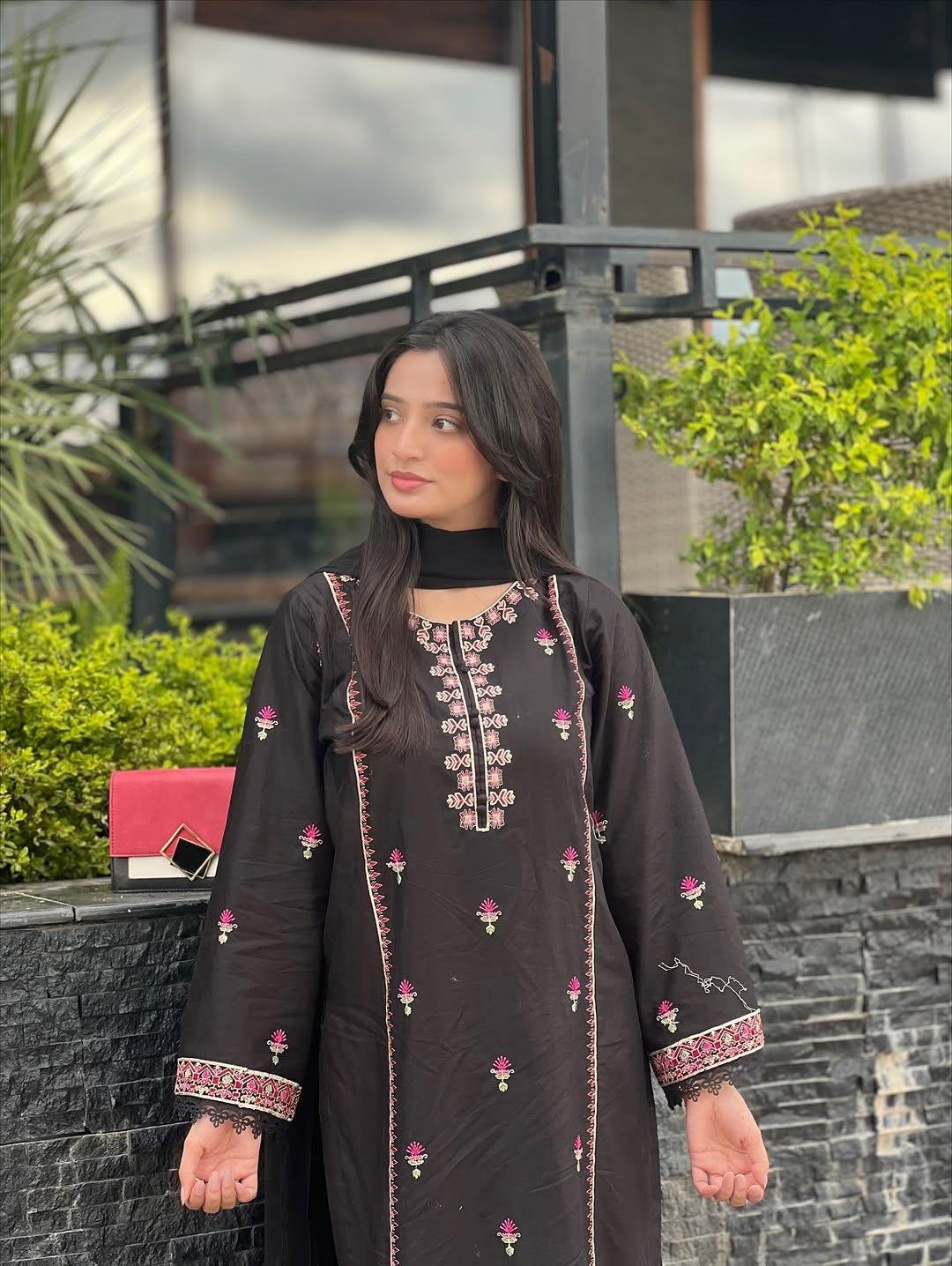 Anika 3PC Luxury Premium Mid Season Suit with Chiffon Dupatta