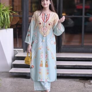 Nayab Digital 2PC Premium Silky Lawn Suit Soft Lightweight Elegant Fast Delivery