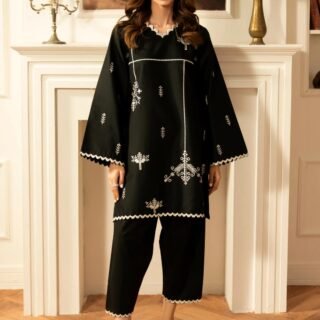 Emaan Embroidery 2PC Premium Linen Suit for Women Fast Delivery
