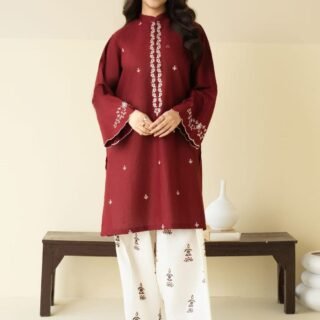 Zarf Embroidery 2PC Farshi Premium Winter Stone Linen Suit Fast Delivery