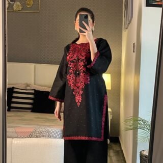 Yasmine Embroidered 2PC Farshi outfit premium summer cotton fabric