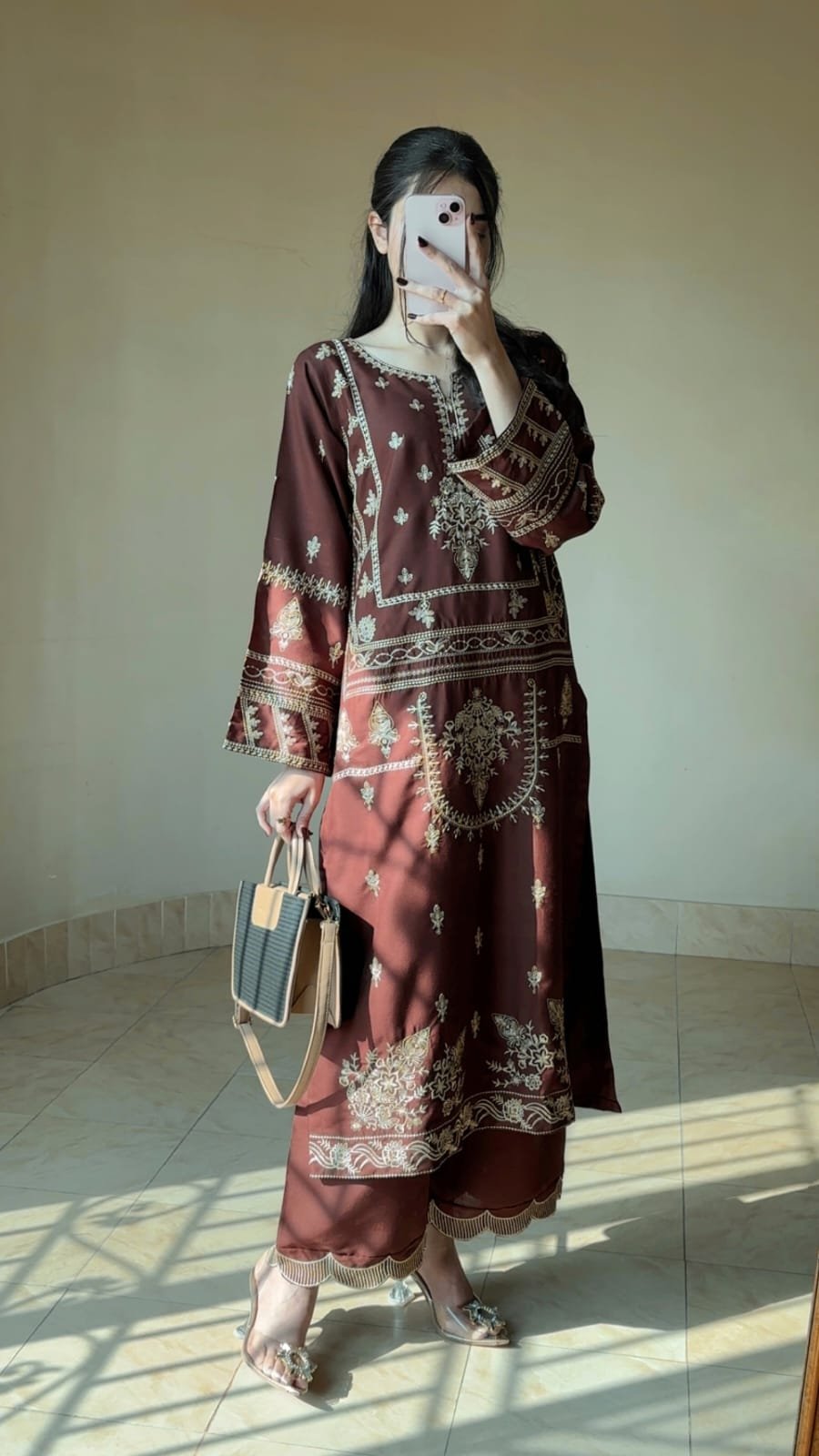 Elegant Libas Embroidery 2PC (Plazo) – Fast Delivery Pakistan - Image 2