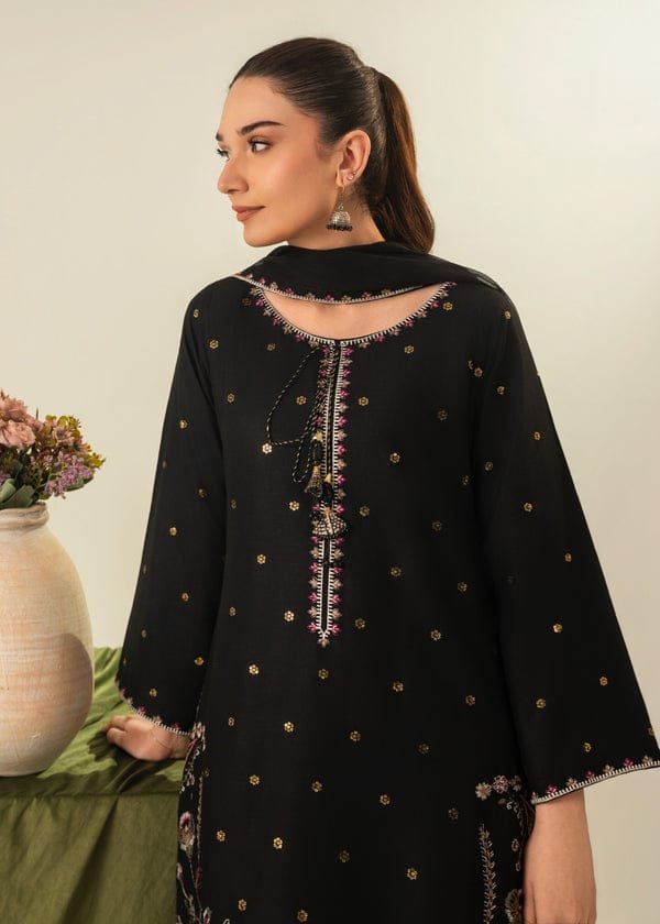 Elegant Zarqa Embroidered 3PC Plazo – Fast Delivery Festive Collection - Image 3