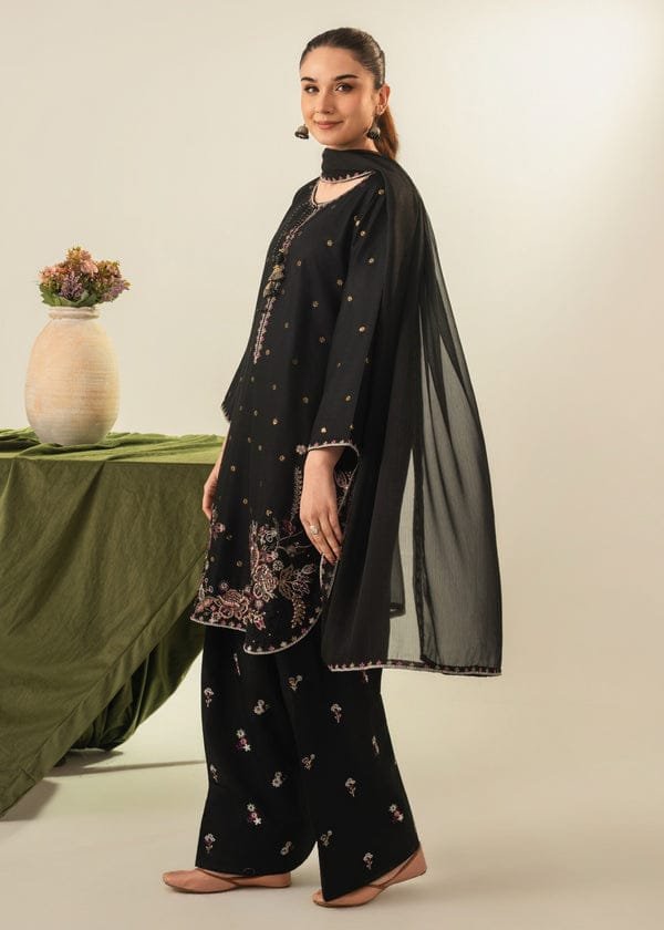 Zarqa Embroidered 3PC Plazo Cotton Lawn Stylish Eid Outfit