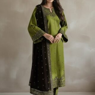 Mayal Embroidery 3PC Arabic Lawn embroidered festive suit