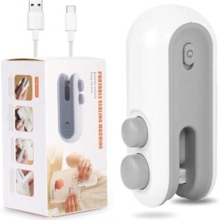 portable bag sealer machine rechargeable food storage sealing device white