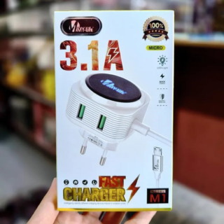 Unbeatable M1 My Life 3.1A Fast Charger with LED Light