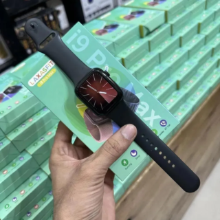 I9 Pro Max smart watch black silicone strap fitness tracker call smartwatch