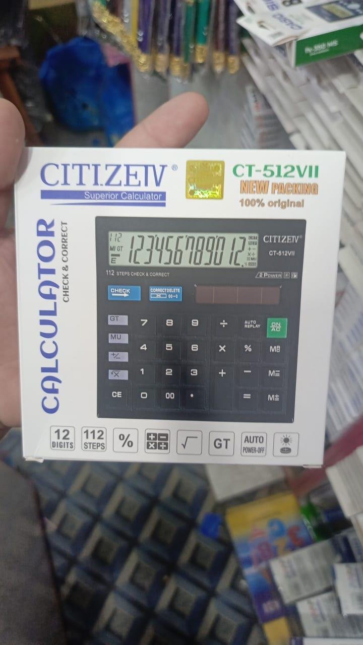 12 digit calculator large display black office school calculator