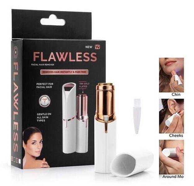 flawless facial hair remover pain-free rose gold compact travel-friendly
