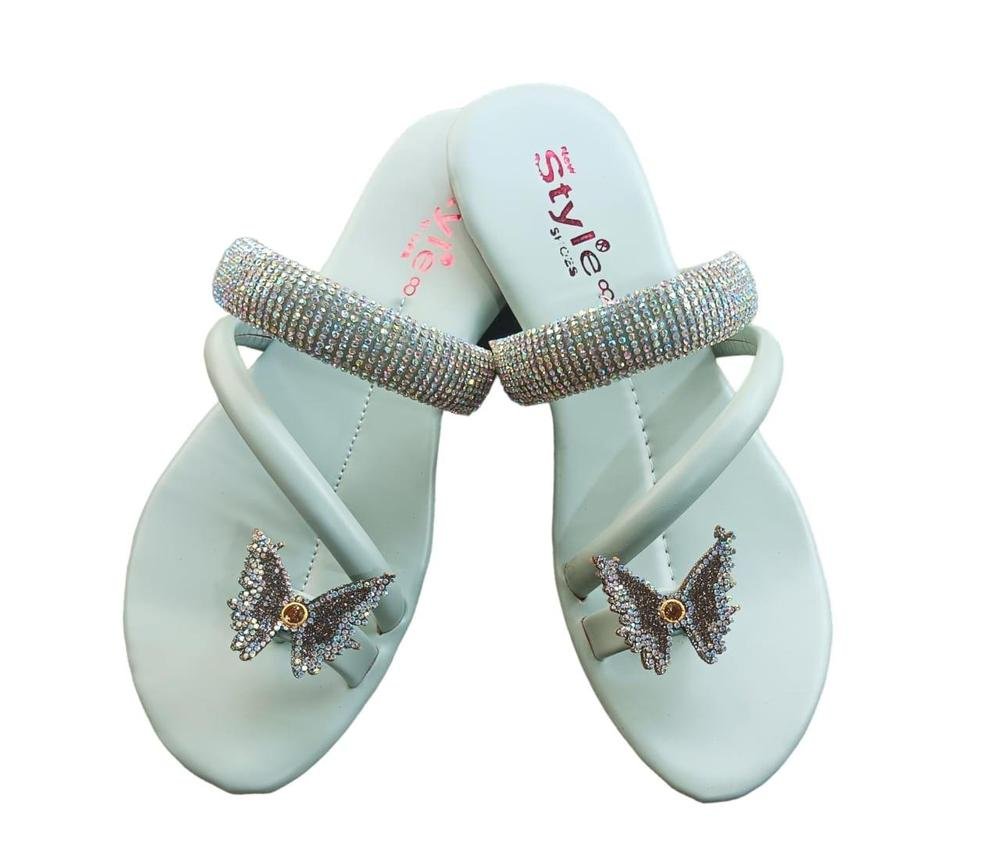 Elegant Grey Butterfly Flip Flops for Women Latest - Image 3