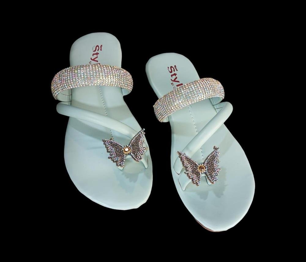 Elegant Grey Butterfly Flip Flops for Women Latest - Image 4