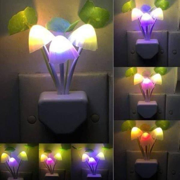 LED Mushroom Night Light with Sensor Color Changing Cute Bedroom Light