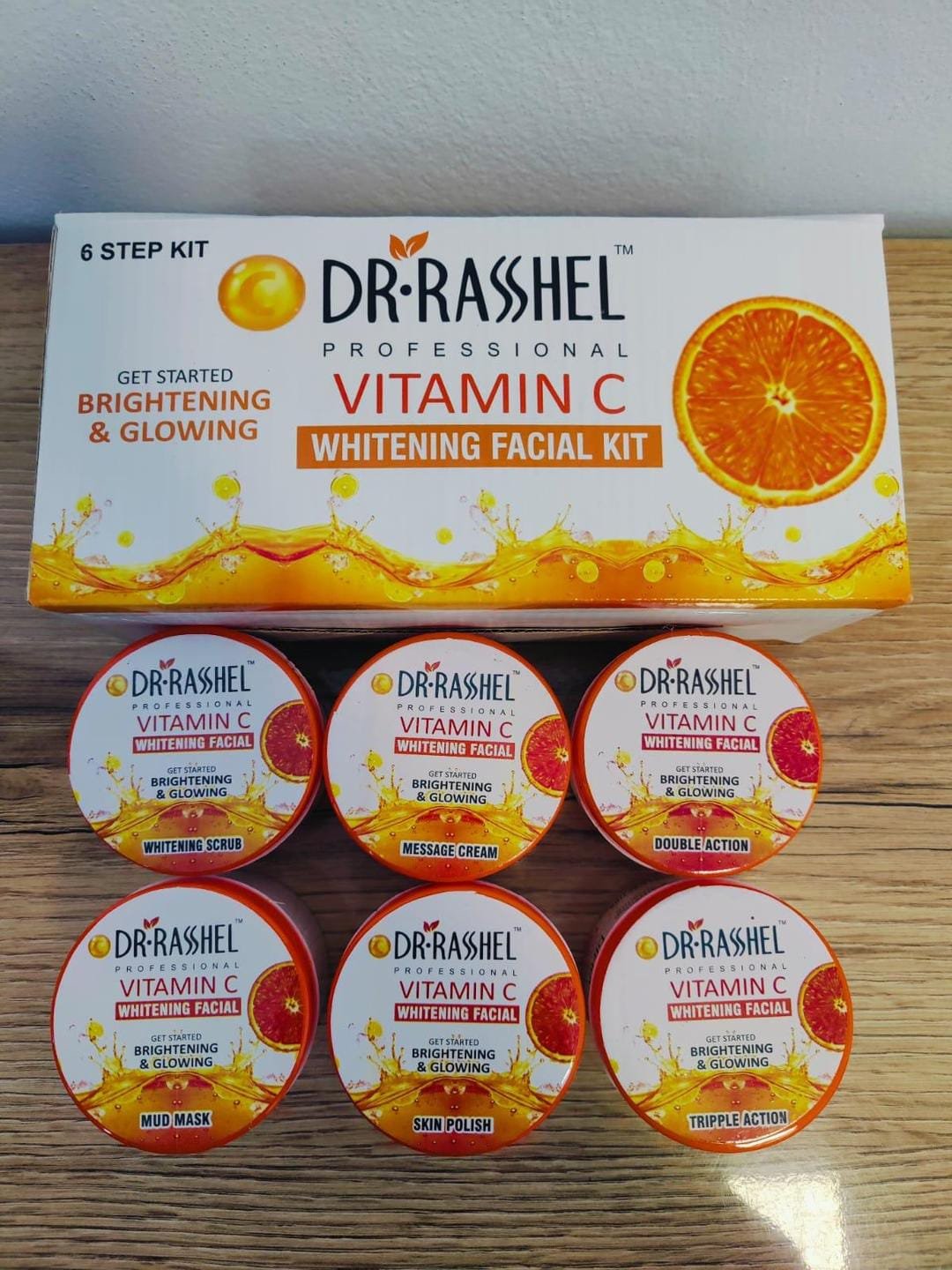 Vitamin-C Brightening Facial Kit Set of 6 for glowing and radiant skin