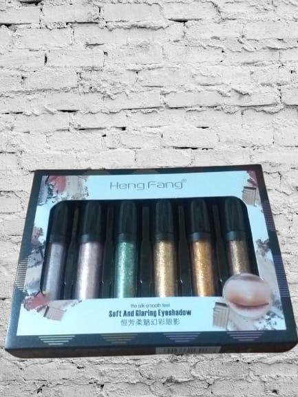 Heng Fang glitter eyeshadow pack of 6 shades shimmery long lasting makeup
